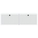 vidaXL Meuble TV mural Blanc 98 x 31 x 30 cm Bois d'ingénierie