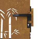 vidaXL Portail de jardin 85x150 cm acier corten design de bambou