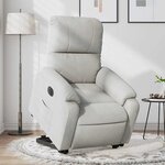 vidaXL Fauteuil inclinable électrique gris clair tissu microfibre