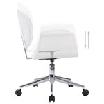vidaXL Chaises pivotantes à manger lot de 4 blanc similicuir