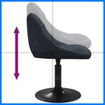 vidaXL Chaises pivotantes à manger lot de 6 gris foncé velours