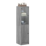 vidaXL Buffet avec porte en verre sonoma gris 35x37x142 cm