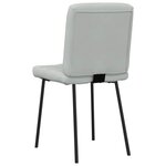 vidaXL Chaises à manger lot de 4 Gris clair Velours