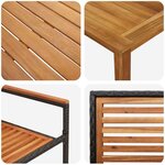 vidaXL Ensemble de salle à manger pour jardin 3 Pièces Noir