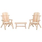 vidaXL Ensemble de salon de jardin 3 Pièces bois massif d'épicéa