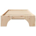 vidaXL Cadre de lit Pin massif 207 x 87 x 30 cm Bois massif en pin