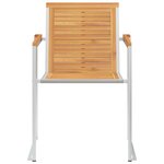 vidaXL Chaises de jardin lot de 6 avec coussins Bois de teck massif