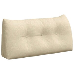 vidaXL Coussin de Dos Crème 100 x 24 x 50 cm tissu