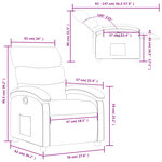 vidaXL Fauteuil inclinable Rouge bordeaux Similicuir