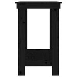 vidaXL Banc de travail Noir 80x50x80 cm Bois de pin massif