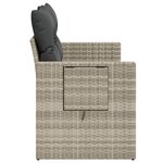 vidaXL Canapé de jardin 2 places et coussins gris clair résine tressée