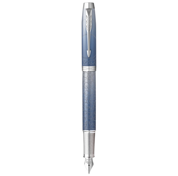 PARKER IM Premium Polar  Stylo plume  Dégradé de gris  plume moyenne  encre bleue  Coffret cadeau