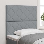 Tête de lit LED vidaXL Design en blocs de diamant Gris clair 90 cm Tissu