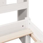 vidaXL Lit bibliothèque sans matelas blanc 180x200 cm bois pin massif