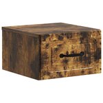 vidaXL Cabinet de chevet mural Chêne fumé 34 5 x 33 x 20 cm