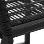 vidaXL Ensemble à manger d'extérieur 5 Pièces Rotin PVC Noir