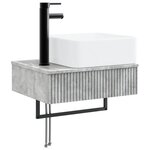 vidaXL Basin de lavage mural Gris béton 53 x 35 x 39 cm
