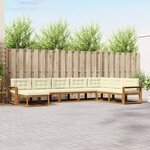 vidaXL Ensemble de canapés d'extérieur 8 pc Naturel et Crème