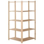 vidaXL Étagère d'angle de rangement 5 niveaux 82 5x82 5x170 cm Pin
