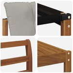 vidaXL Ensemble de canapés d'extérieur 10 pc Gris Naturel et Clair