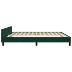 vidaXL Cadre de lit sans matelas vert foncé 160x200 cm velours