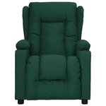 vidaXL Fauteuil de massage Vert foncé Tissu
