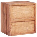 vidaXL Table de chevet avec 3 tiroirs 35x25x35 cm bois d'acajou massif