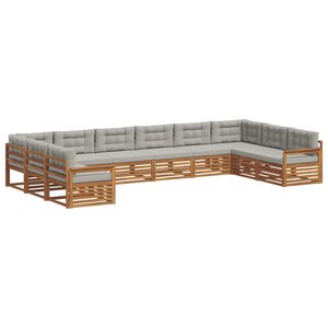 vidaXL Ensembles de canapés 8 pc Gris Naturel et Clair