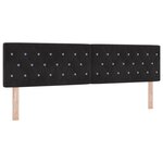 vidaXL Tête de Lit LED Bouton en Cristal Capitonnée Noire 90 cm Velours
