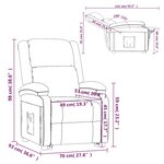 vidaXL Fauteuil inclinable vert clair velours