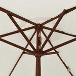 vidaXL Parasol de jardin avec mât en bois sable 196x231 cm