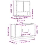 vidaXL Ensemble de meubles de salle de bain 2 Pièces Chêne marron