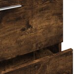 vidaXL Meuble d'évier chêne fumé 59x37x59 cm bois d'ingénierie