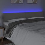 vidaXL Tête de lit à LED Gris 160x5x78/88 cm Similicuir