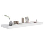 vidaXL Étagères murales flottantes 2 Pièces blanc 80x23 5x3 8 cm MDF