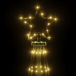vidaXL Sapin de Noël avec piquet 732 LED blanc chaud 500 cm
