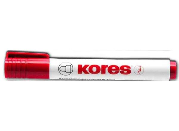 marqueur pour tableau blanc et chevalet 'K MARKER', Rouge KORES