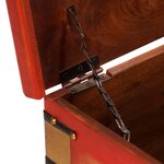 vidaXL Boîte de rangement Rouge 110x40x40 cm Bois d'acacia massif