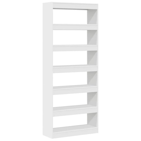 vidaXL Bibliothèque Blanc 80 x 30 x 198 cm Bois d'ingénierie