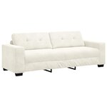 vidaXL Ensemble de Canapés 3 Pièces Crème 221 x 80 x 80 cm Velours