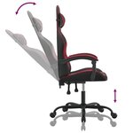 vidaXL Chaise de jeu Noir et rouge bordeaux Similicuir