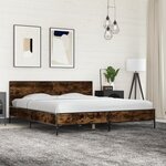 vidaXL Cadre de lit sans matelas chêne fumé 180x200 cm