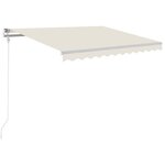 vidaXL Auvent rétractable automatique 300x250 cm Crème