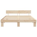 vidaXL Cadre de lit Marron 180 x 200 cm Bois massif en pin