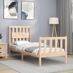 vidaXL Cadre de lit sans matelas bois de pin massif