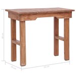 vidaXL Table d'appoint 70 x 35 x 60 cm Bois d'acajou massif