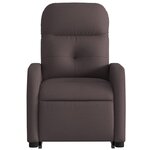vidaXL Fauteuil inclinable électrique marron foncé tissu