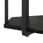 Table d'appoint vidaXL 2 pièces Bois d'ingénierie chêne noir et métal