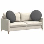 vidaXL Coussins de siège 2 Pièces Gris foncé Ø80 x 29 cm tissu