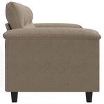 vidaXL Canapé à 2 places Taupe 120 cm Tissu microfibre